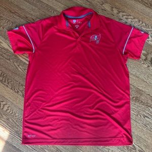 Red Tampa Bay Bucs Dri-Fit Golf Polo